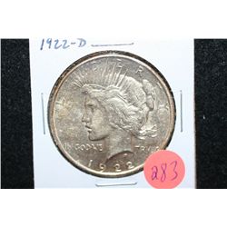 1922-D Peace $1