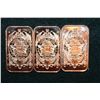 Image 2 : 2012 Copper Ingot, .999 Fine 1 Oz., Lot of 3