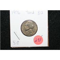 1976 Jefferson Nickel, Toned, BU