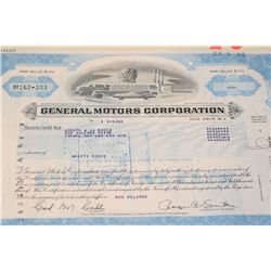 General Motors Corp. Stock Certificate Dated 1982