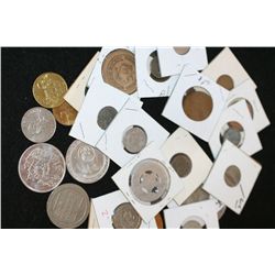 Grab Bag of US Coin, Foreign Coin, Token, Wooden Nickel, Etc., Various Dates, Conditions & Denominat