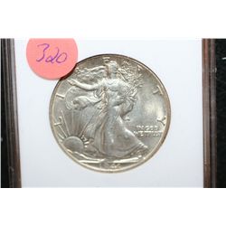 1941-S Walking Liberty Half Dollar, ANACS Graded AU55 Details, Counting Wheel Damage
