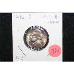 1946-D Jefferson Nickel, Choice Toned, BU