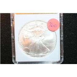 2008 Silver Eagle $1, MCPCG Graded MS70