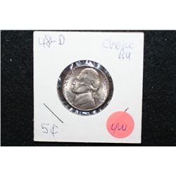 1948-D Jefferson Nickel, Choice BU