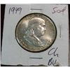 Image 1 : 1015. 1949 Franklin Half Dollar. BU.