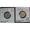 Image 1 : 1150. 1913D t-2 & 1914D Buffalo Nickels. Restored Dates.