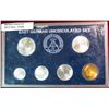 Image 1 : 648. Six-Piece East Germany Uncirculated Coin Set. Some toning and tarnish.