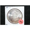 Image 1 : 1881-S Silver Morgan $1, BU
