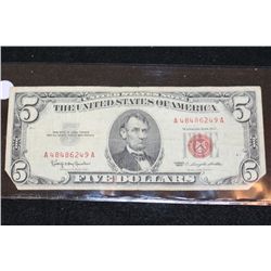 1963 United States Note $5, Red Seal