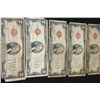 Image 1 : 1928-D United States Note $2, Red Seal, Lot of 5
