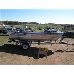 1983 Alumacraft Lunker 14SS 14 ft boat w/35 hp Evinrude & 2008 homemade trailer     SN- ACBK8034M83J