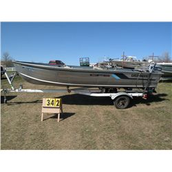 1988 Grumman 16 ft boat w/20 hp Evinrude & 1990 karavan trailer     SN- GBP02343F788