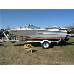 1975 SeaRay 17 ft boat w/Merc Cruiser I/O & 1978 Midi trailer      SN- 354MA575