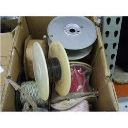 BOX OF WIRE ON REELS