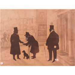 19th Century (Irish School) silhouette of Father Theobald Mathew in Cork City