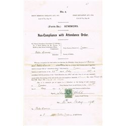 19th-20th Century: Lucan Petty Court eviction notices, truancy summons and correspondence collection