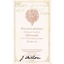 1890s: John Dillon M.P. and William O'Brien, M.P signed photographs