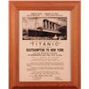 Image 2 : 1912 (15 April) Millvina Dean signed Titanic advertisement