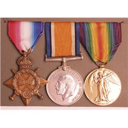 1914-15 Trio to Private James Walsh Royal Inniskilling Fusiliers