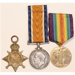 1914-15 Trio to Private J. E. Cribb Wilts Regiment later 2nd Lieutenant London Scottish