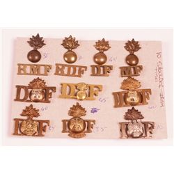 20th Century: Collection of Irish Regiments British Army shoulder titles