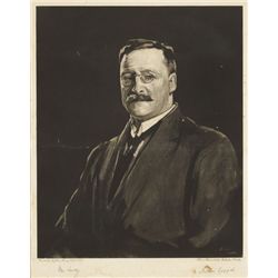 1921: Michael Collins and Arthur Griffith, Sir John Lavery lithograph proofs