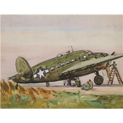 1944: Robert Taylor Carson, Northern Ireland airbase painting