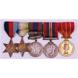 1939-45: Canadian Forces Decoration WW2 group of 5 to Canadian Navy Petty Officer