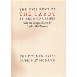 Arland Ussher, The XXII Keys of the Tarot with handwritten dedication from Brendan Behan