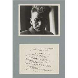 1961 (1 November) Samuel Beckett handwritten and signed letter