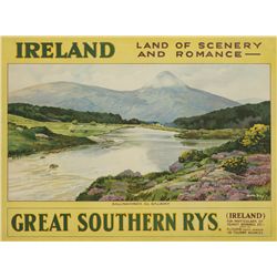 1920s: Great Southern Railways, Ballinahinch, Galway poster