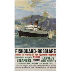 Fishguard to Rosslare British Railways poster