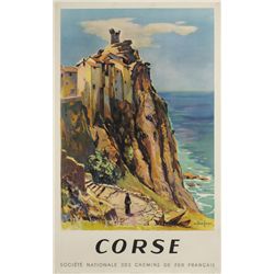1955: 'Corse' SNCF French railway poster