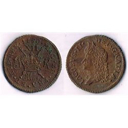 James II 'Gunmoney' shilling 1690 May (2) and June, and some sixpences.
