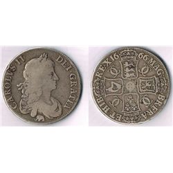 Great Britain Charles II silver crown 1666