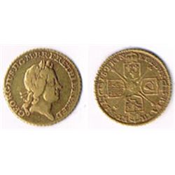 George I gold quarter guinea, 1718.