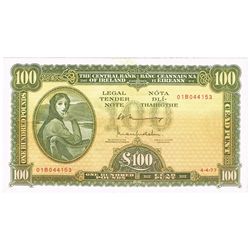 Central Bank 'Lady Lavery' One Hundred Pounds, 4-4-77,