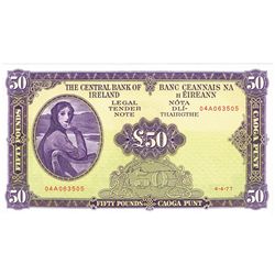 Central Bank 'Lady Lavery' Fifty Pounds, 4-4-77