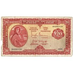 Central Bank 'Lady Lavery' Twenty Pounds, 4-3-46