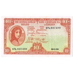 Central Bank 'Lady Lavery' Ten Shillings collection 1950-1959