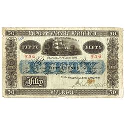 Northern Ireland Ulster Bank Fifty Pounds 1941