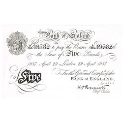 Great Britain. White Five Pounds, London 29 April 1937