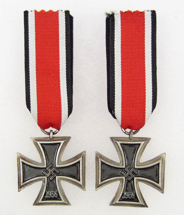 LOT OF 2 2ND CLASS TO THE IRON CROSS MEDALS W/ RIBBON