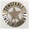 Image 1 : OLD WEST LINCOLN COUNTY CONSTABLE POLICE LAW BADGE