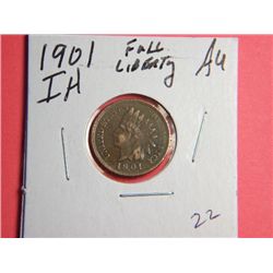 1901 INDIAN HEAD CENT