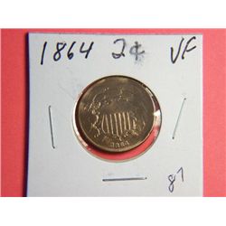 1864 2 CENT COPPER