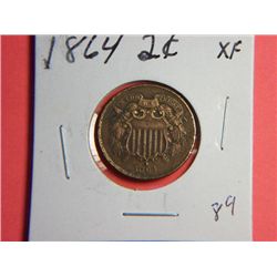 1864 2 CENT COPPER