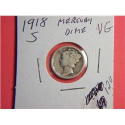 1918 S MERCURY DIME