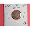 Image 1 : 1865 3 CENT NICKEL